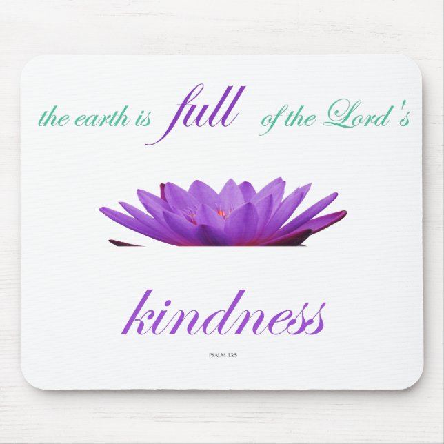 Psalm-33, Jorden är Fullt av Guds kindhet Musmatta (Framsidan)