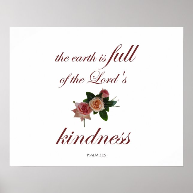 Psalm-33, Jorden är Fullt av Guds kindhet Poster (Framsidan)