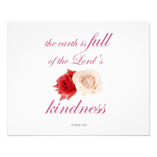 Psalm 33 - "Jorden är Fullt av Lord's Kindness Fototryck