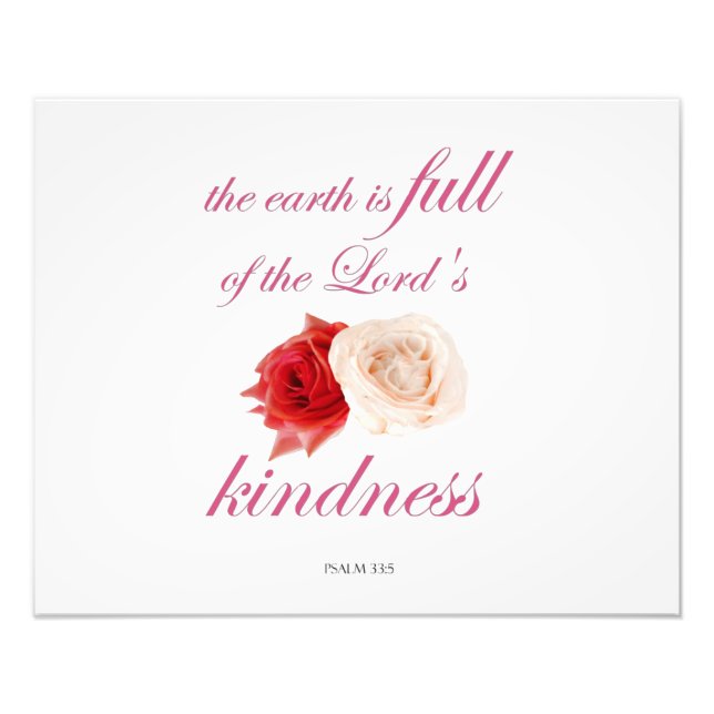Psalm 33 - "Jorden är Fullt av Lord's Kindness Fototryck (Framsidan)
