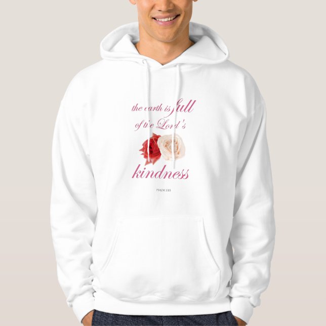 Psalm 33 - "Jorden är Fullt av Lord's Kindness Hoodie (Framsida)