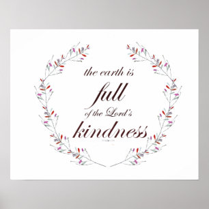 Psalm 33 Utandning av Blommigt i manskript Poster
