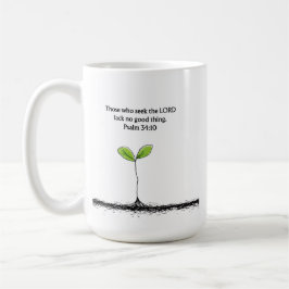 Psalm 34:10 Christian Bible Mug Encouragement Gift Kaffemugg