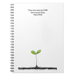 Psalm 34:10 Scripture Notebook | Writing Journal Anteckningsbok