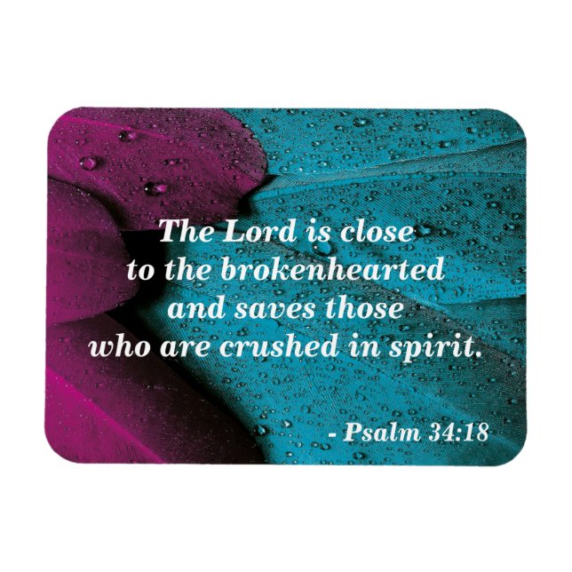 Psalm 34:18 Brokenhearted Magnet (Horisontell)