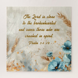 Psalm 34:18 Herren är nära brokenhearted Bible Pussel
