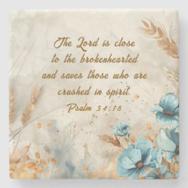 Psalm 34:18 Herren är nära brokenhearted Bible Stenunderlägg