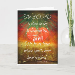 Psalm 34:18 Kärlek Kort