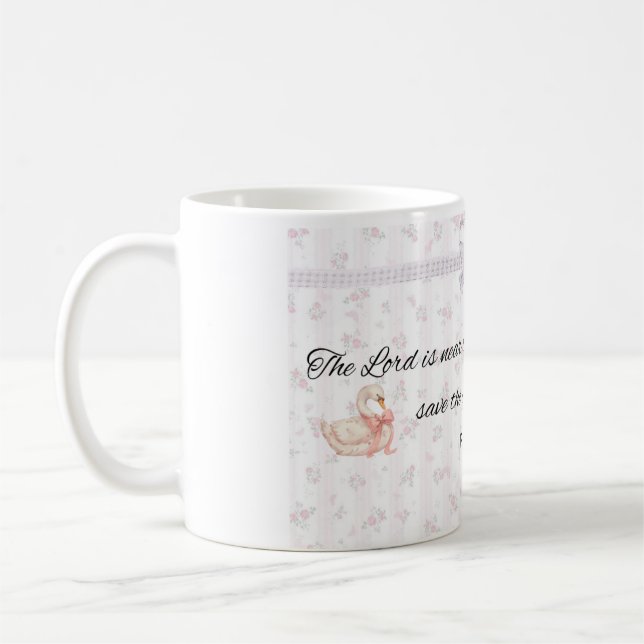 Psalm 34:18 Trogen flirt mugg (Vänster)
