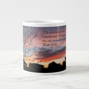 Psalm 34:18 Uppmuntra Mugg Jumbo Mugg