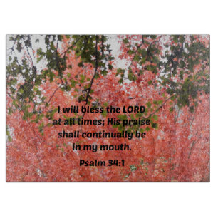 Psalm 34:1 Jag ska välsigna Herren hela tiden