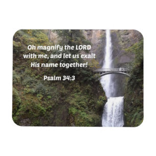 Psalm 34:3 Förstora Herren med mig Magnet