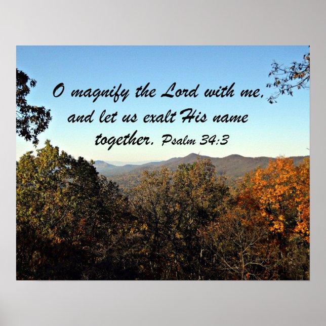 Psalm 34:3 poster (Framsidan)