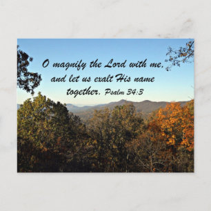 Psalm 34:3 vykort