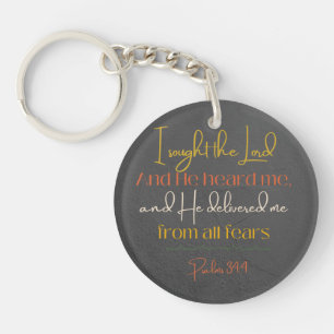 Psalm 34:4-nyckelkedja