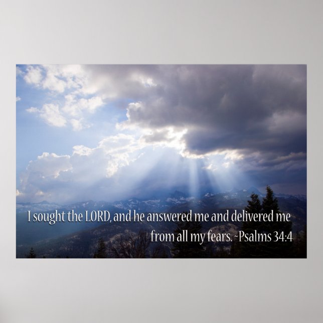Psalm 34:4 poster (Framsidan)