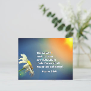 Psalm 34:5 De som tittar på honom är RADIANT Bible Vykort