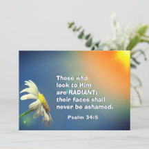 Psalm 34:5 De som tittar på honom är RADIANT Card