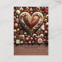 Psalm 34:8 och Psalm 22:26 KJV Kort - Konfekt