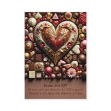 Psalm 34:8 och Psalm 22:26 KJV-kort - Konfektioner