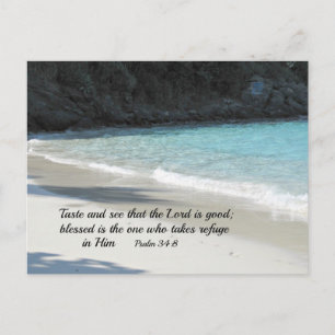 Psalm 34:8 Smaka och se att Herren är bra... Vykort