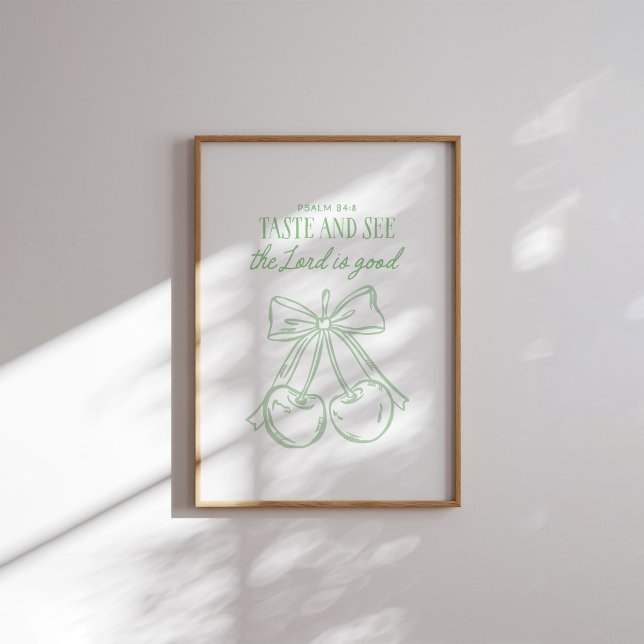 Psalm 34:8 Smaka och se att Herren är god Poster (Skapare uppladdad)