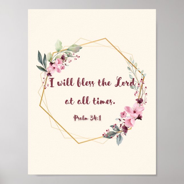 Psalm 34 Poster (Framsidan)