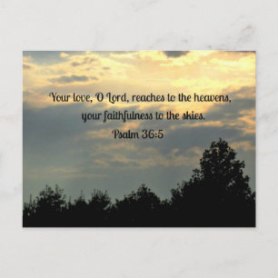 Psalm 36:5 vykort