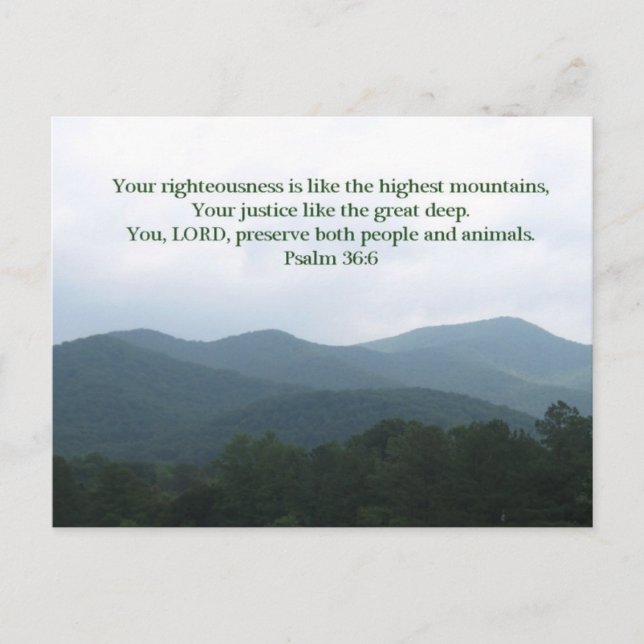 Psalm 36:6 vykort (Framsida)