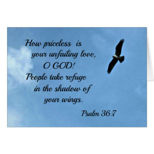 Psalm 36:7 hälsningskort