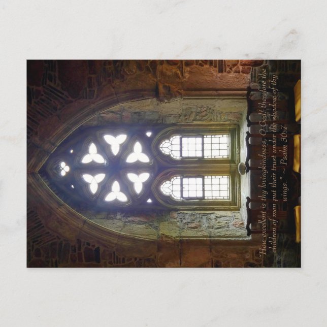 Psalm 36:7 vykort (Framsida)