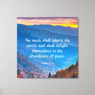 Psalm 37:11 canvastryck