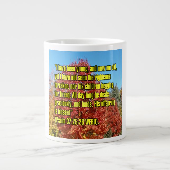 Psalm 37:25-26 WEBU Mugg Jumbo Mugg (Framsidan)