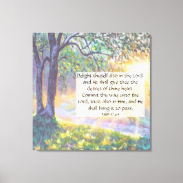 Psalm 37:4-5 canvastryck