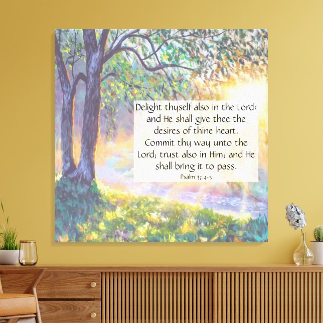 Psalm 37:4-5 canvastryck (Insitu (Vardagsrum))