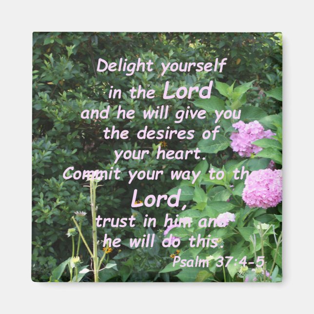 Psalm 37:4-5 magnet (Framsidan)