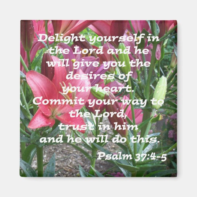 Psalm 37:4-5 magnet (Framsidan)