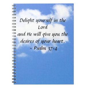 Psalm 37:4 anteckningsbok
