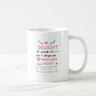 Psalm 37:4 Bible Verse Christian Coffee Mugg