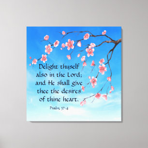 Psalm 37:4 canvastryck