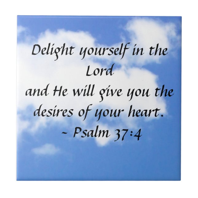 Psalm 37:4 kakelplatta (Framsidan)