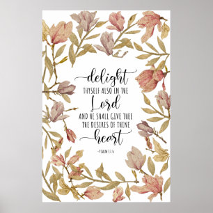 Psalm 37:4 - Önska även sig själv i Herren Poster