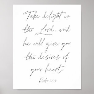 Psalm 37:4-skript poster