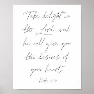 Psalm 37:4-skript poster