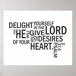 Psalm 37:4 Tunnelbanan Art. Poster
