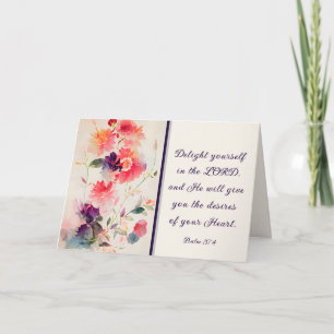 Psalm 37:4 Upplev dig själv i LORD-Blommigten Kort