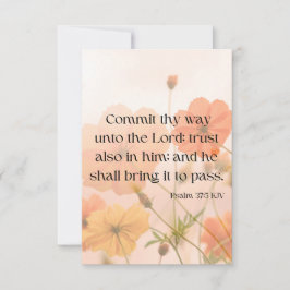 Psalm 37:5 KJV Bible Scripture Pic Hälsning Kort