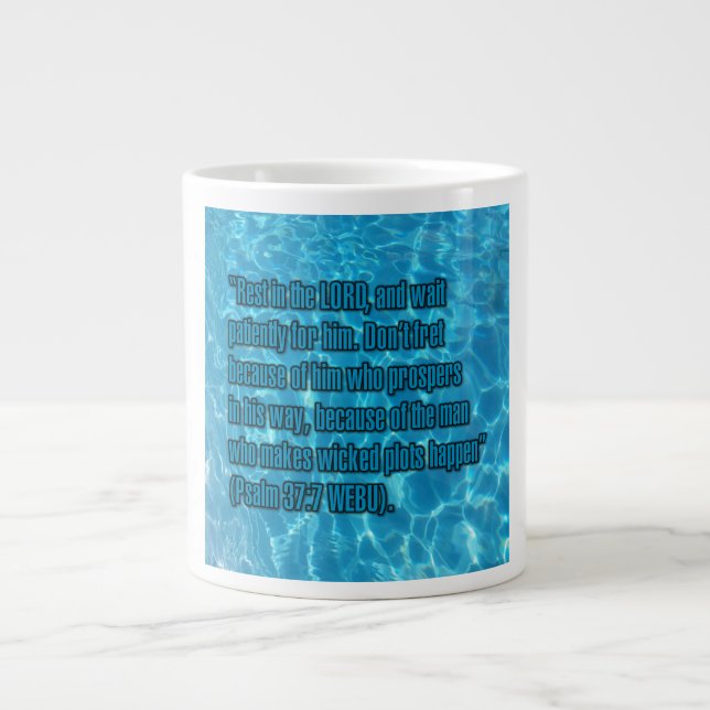 Psalm 37:7 WEBU Mugg Jumbo Mugg (Framsidan)