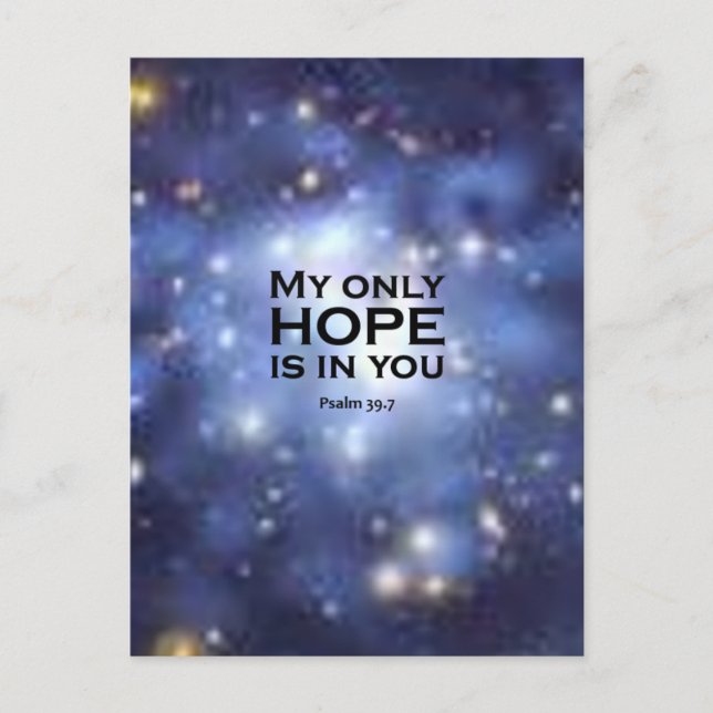 Psalm 39:7 vykort (Framsida)