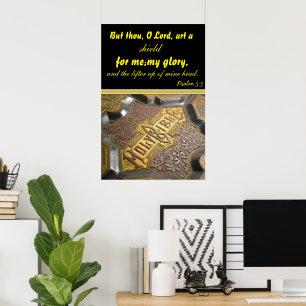 Psalm 3:3 Kung James Version men du, O Lord, art. Poster